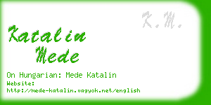 katalin mede business card